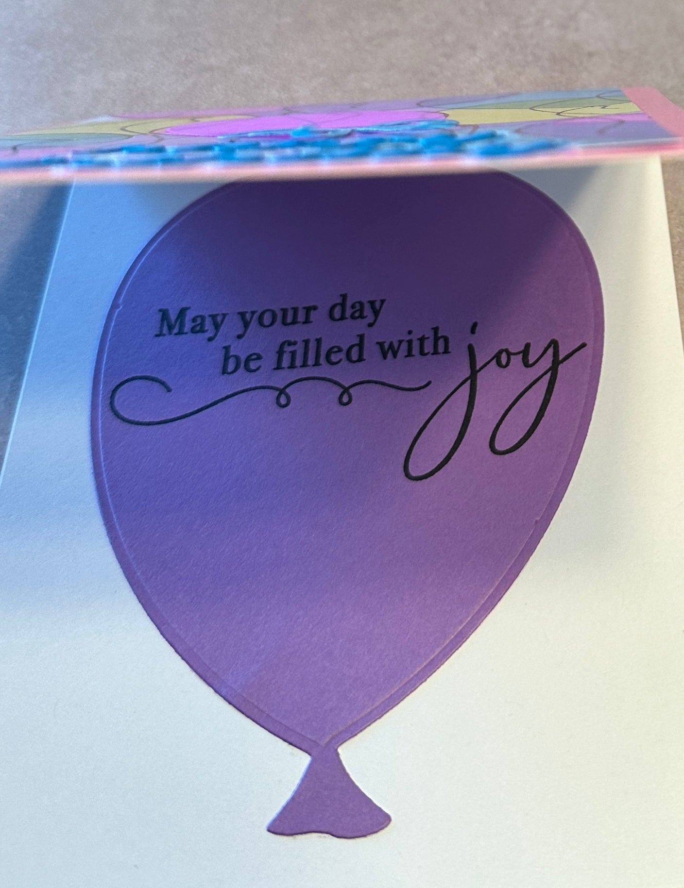 Multi colored balloon Birthday card