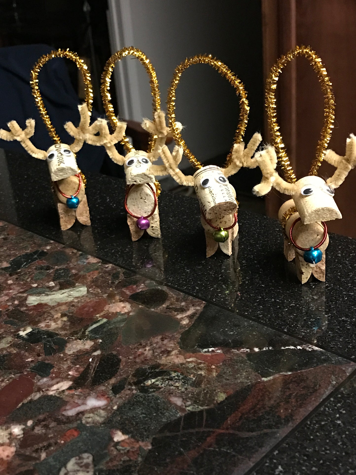 Wine Cork Reindeer Ornaments