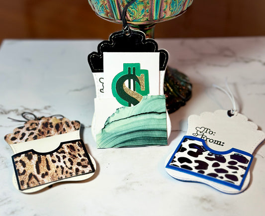Gift tags with money or gift card pocket