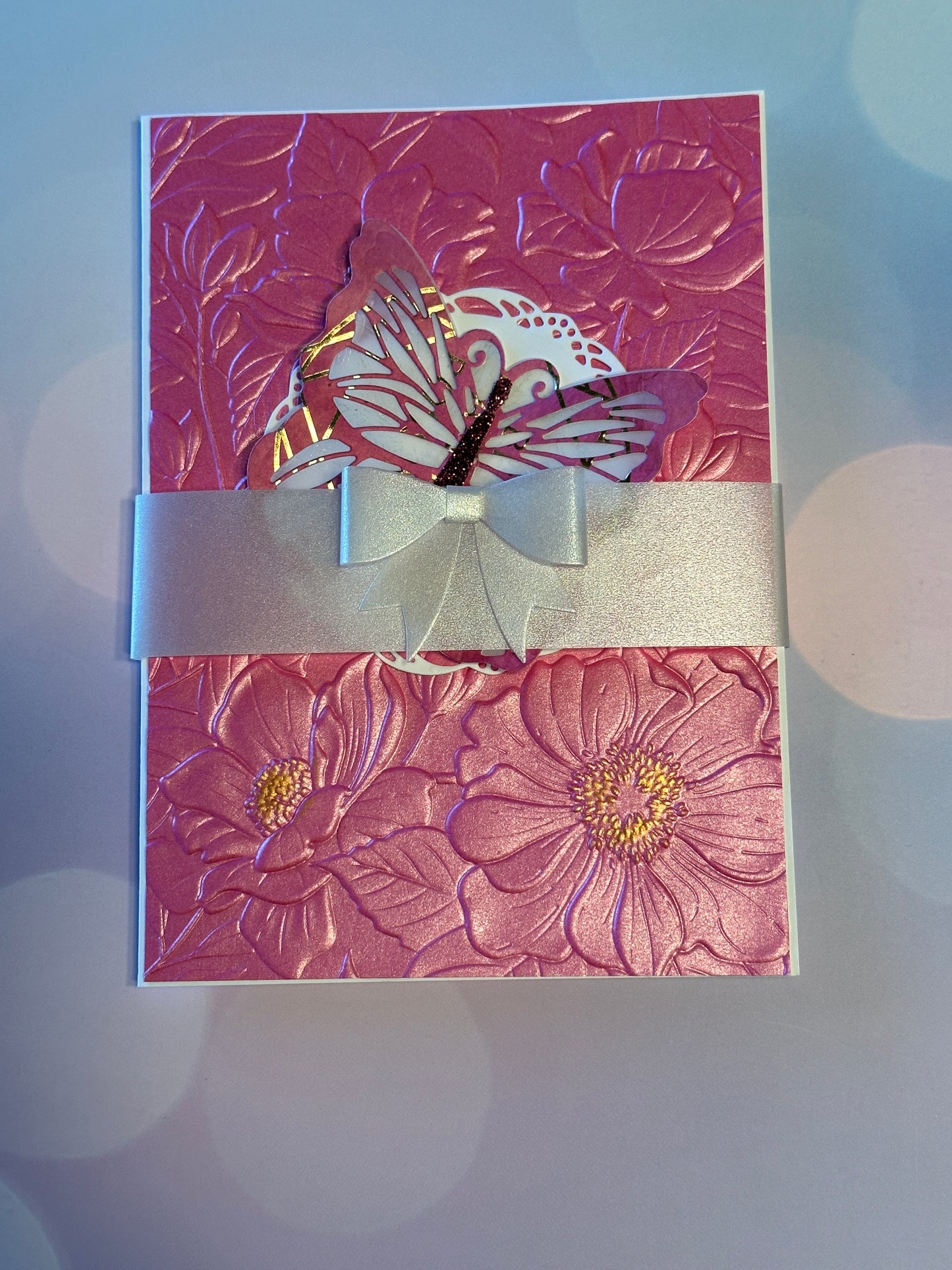 Pink Butterfly Card