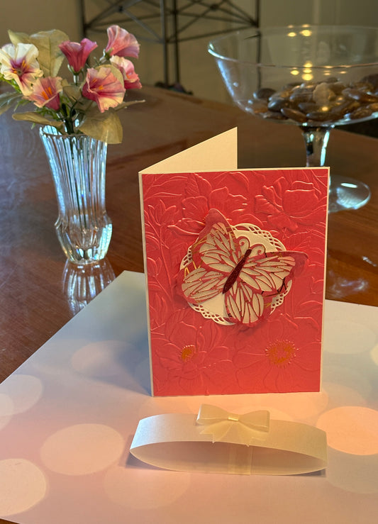 Pink Butterfly Card