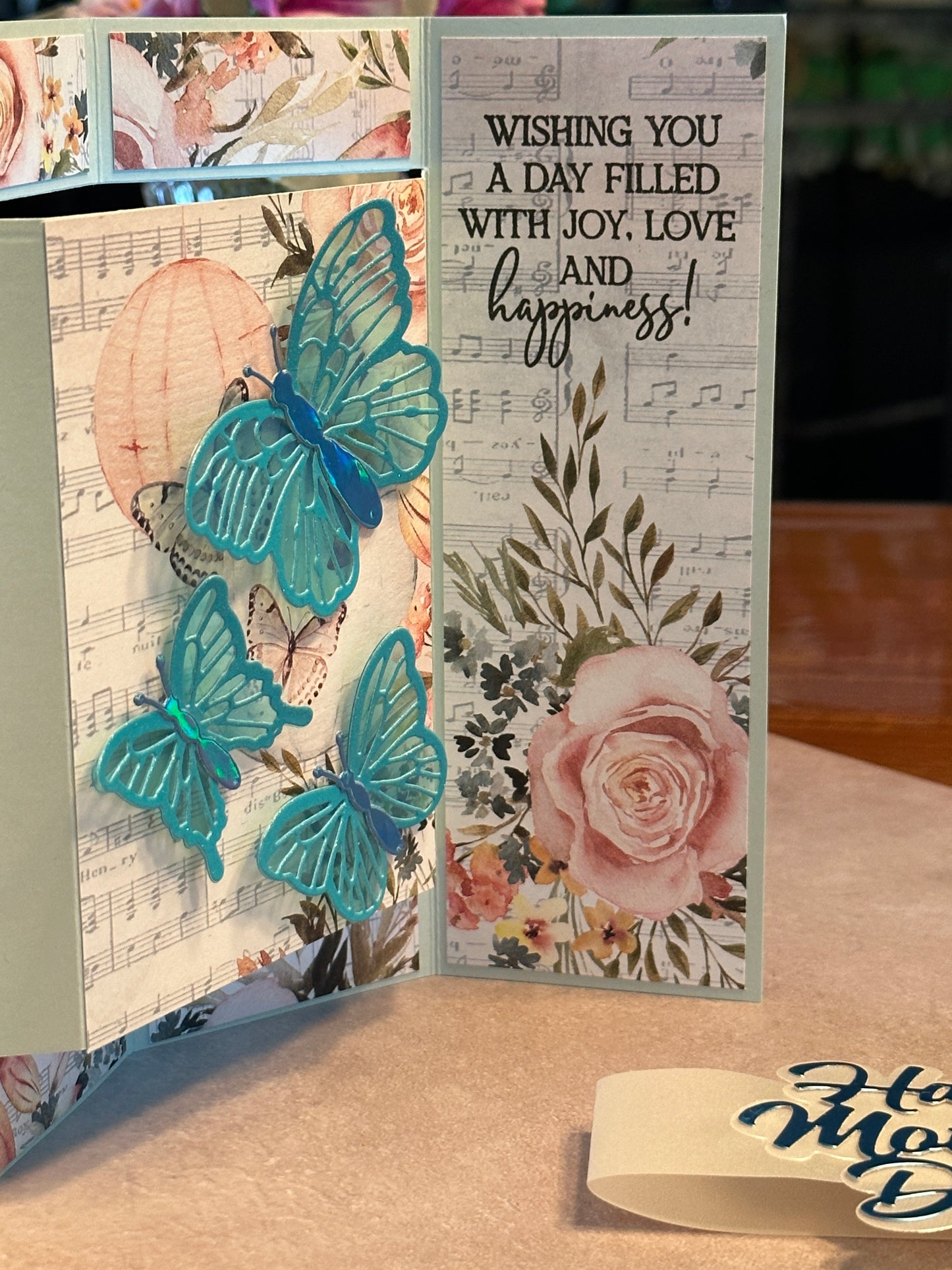 Tri Fold Butterfly Mother’s Day card